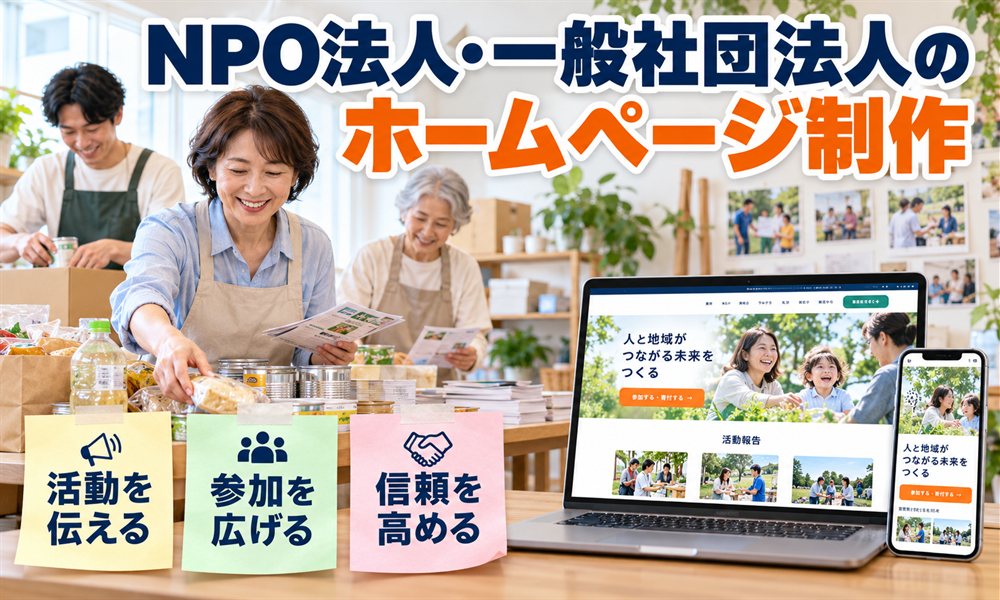 NPO法人・一般社団法人のホームページ制作