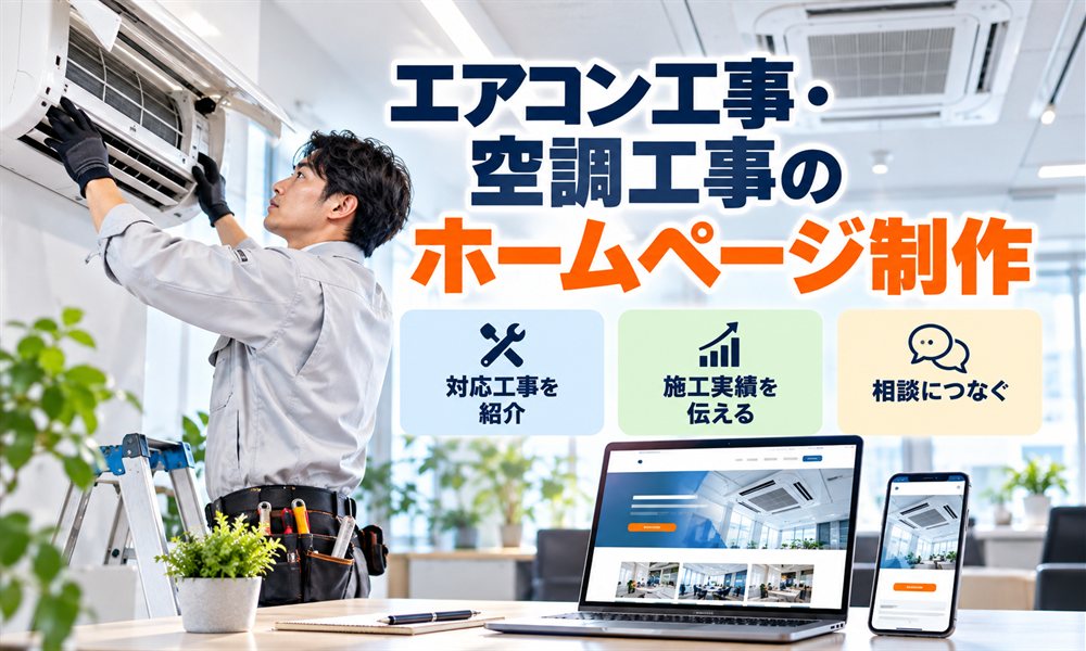 エアコン工事・空調工事のホームページ制作
