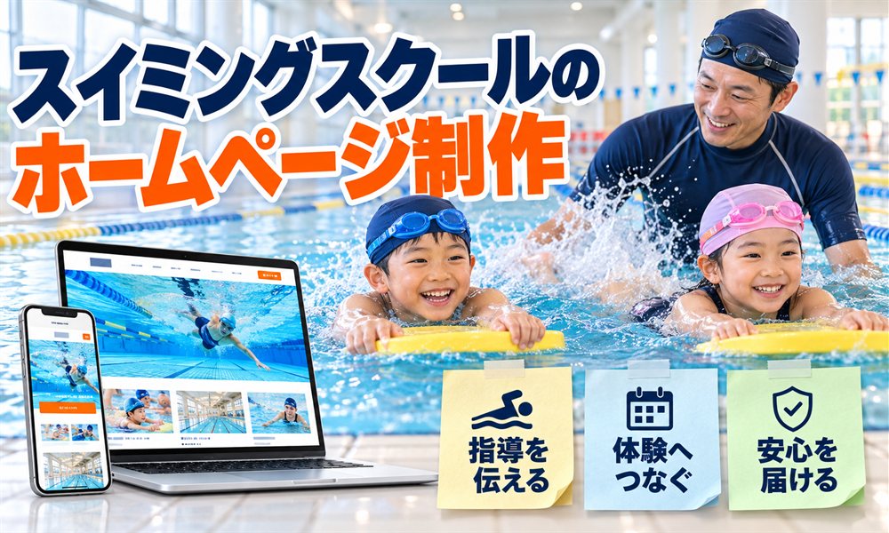 スイミングスクールのホームページ制作