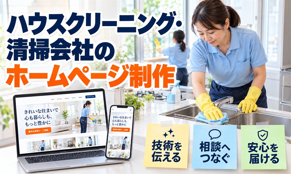 ハウスクリーニング・清掃会社のホームページ制作