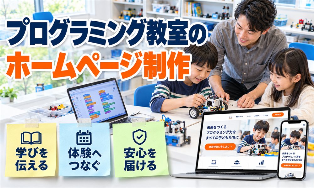 プログラミング教室のホームページ制作