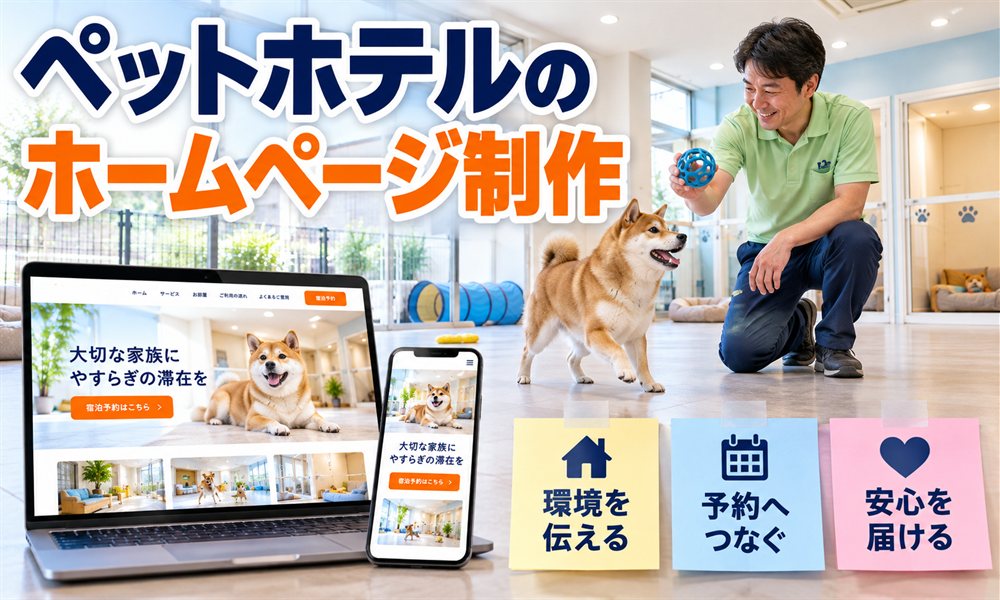ペットホテルのホームページ制作