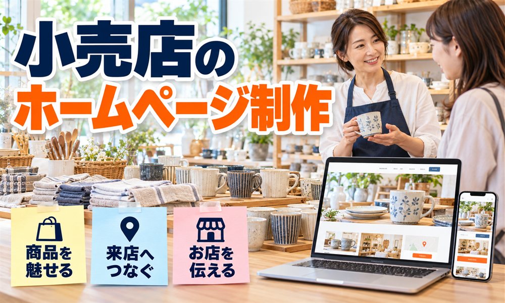 小売店のホームページ制作
