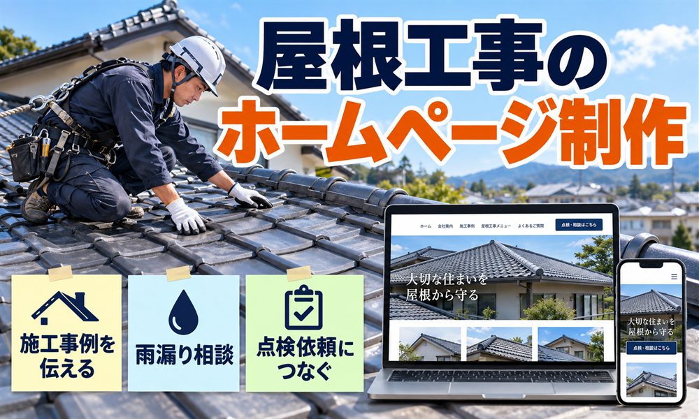 屋根工事のホームページ制作