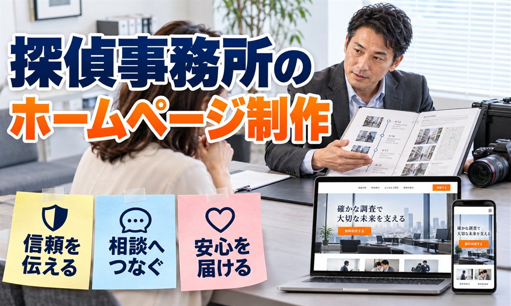 探偵事務所のホームページ制作