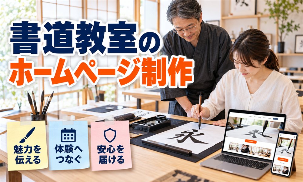 書道教室のホームページ制作