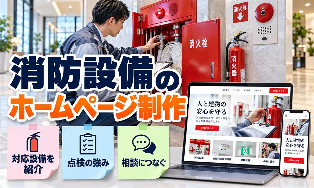 消防設備のホームページ制作