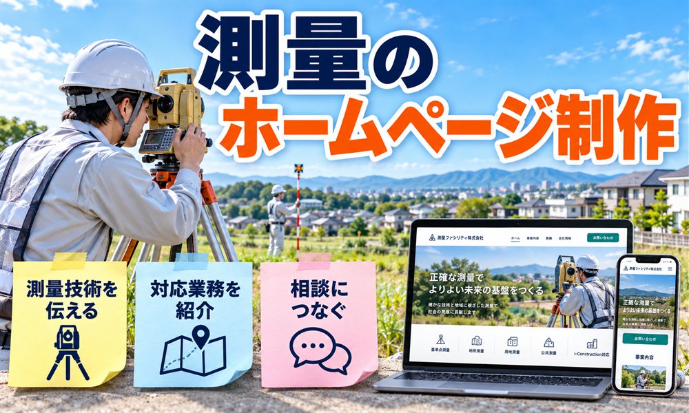 測量のホームページ制作