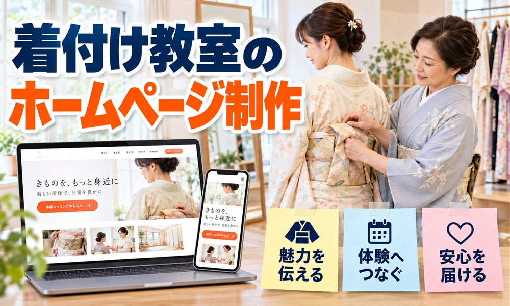 着付け教室のホームページ制作