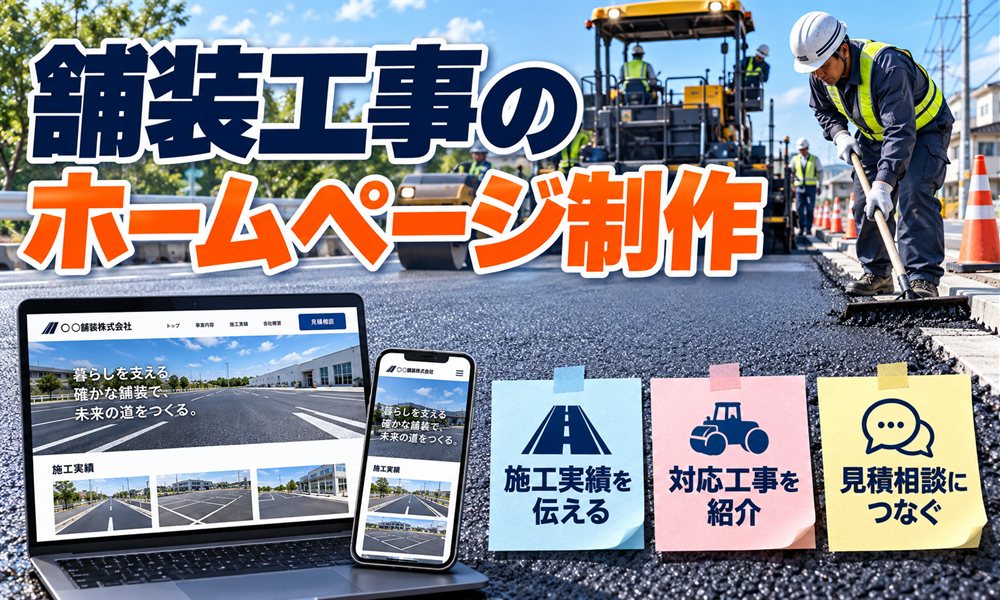 舗装工事のホームページ制作