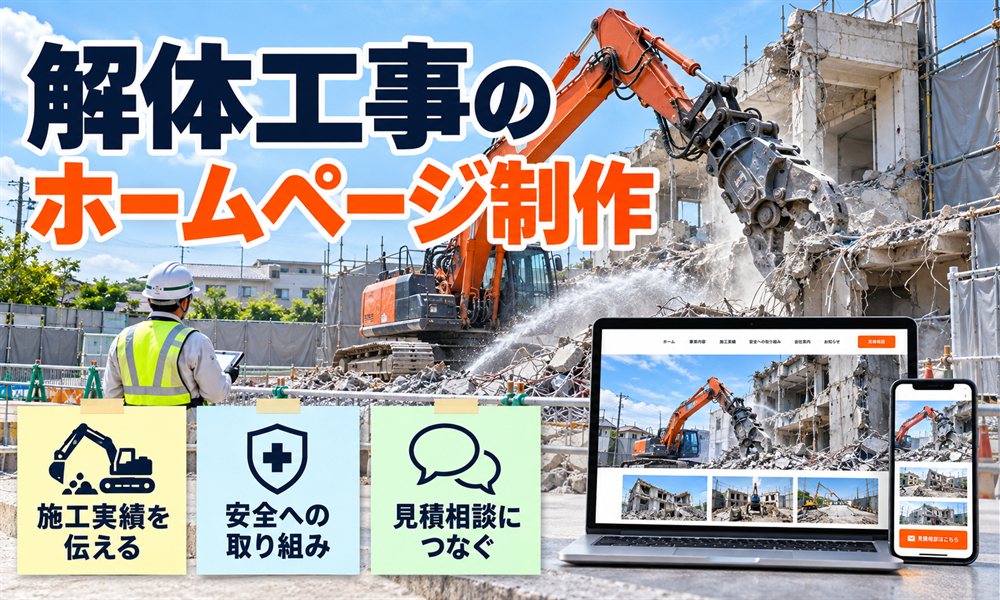 解体工事のホームページ制作