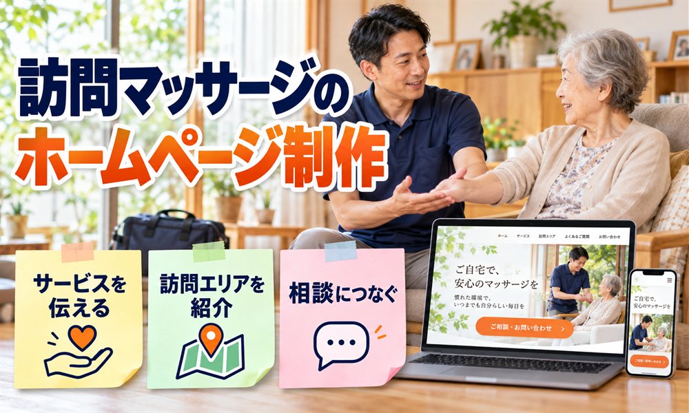 訪問マッサージのホームページ制作