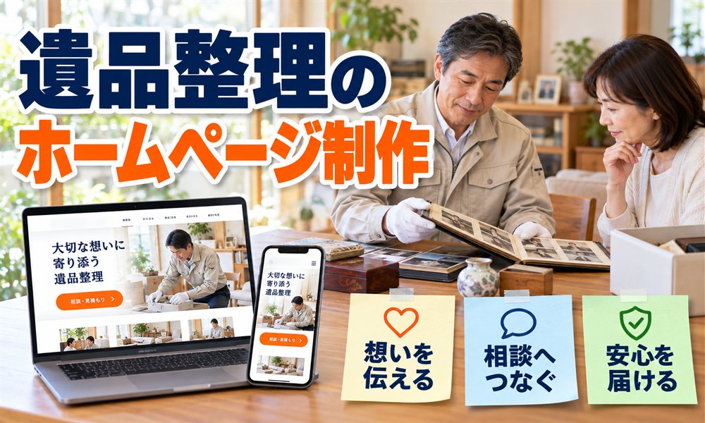 遺品整理のホームページ制作