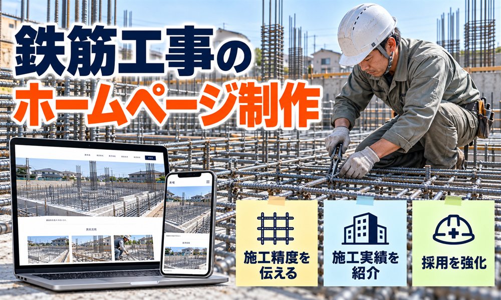 鉄筋工事のホームページ制作