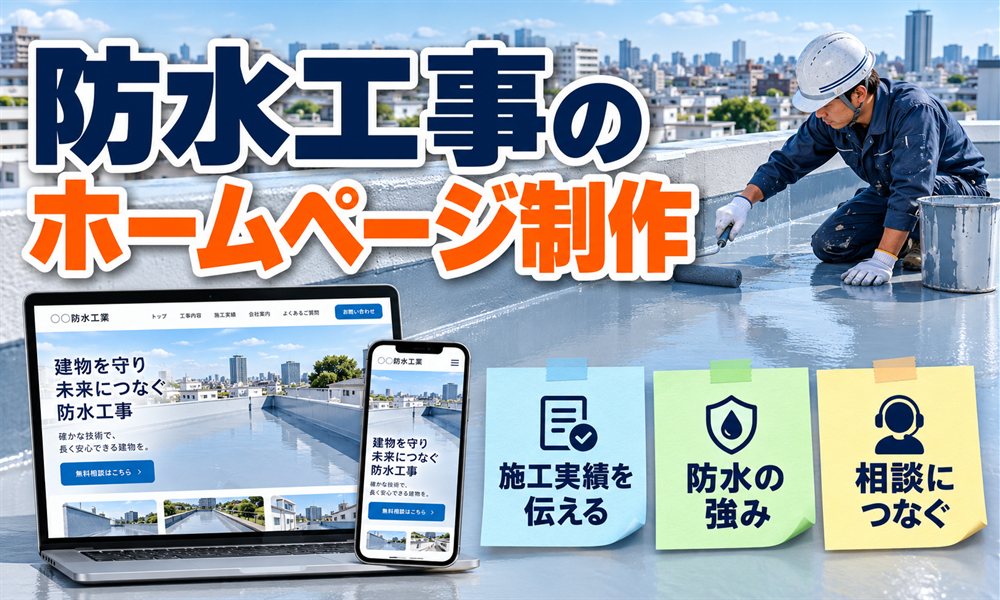 防水工事のホームページ制作
