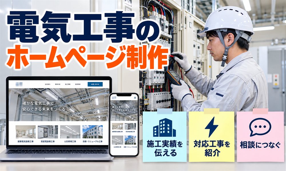 電気工事のホームページ制作