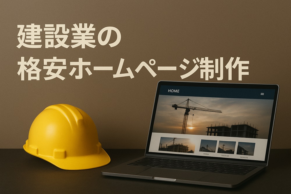 建設業の格安ホームページ制作