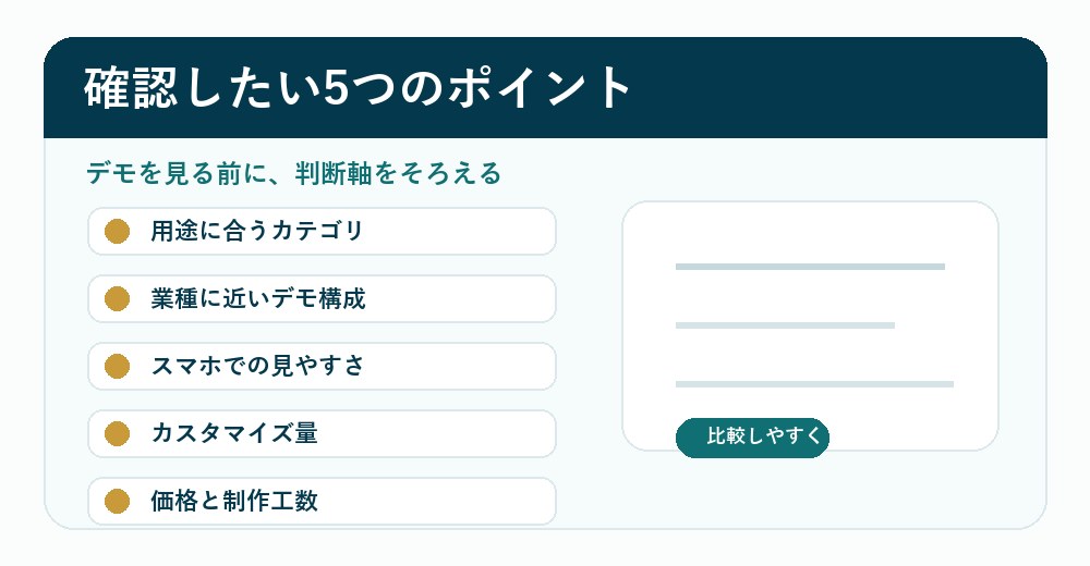 TCDテーマ選びで確認したい5つのポイント